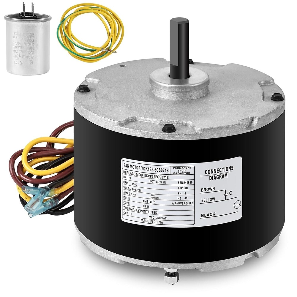 Bbsjujnn 5KCP39FGS071S Carrier Condenser Motor 1/4 HP 208-230v 1100 RPM